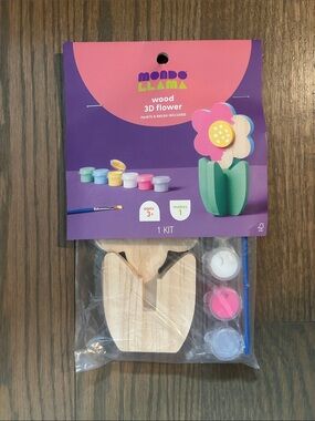 Mondo Llama Wood 3D Flower Painting Kit